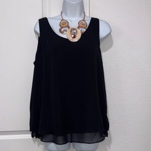 Cato Black Chiffon Women's Blouse